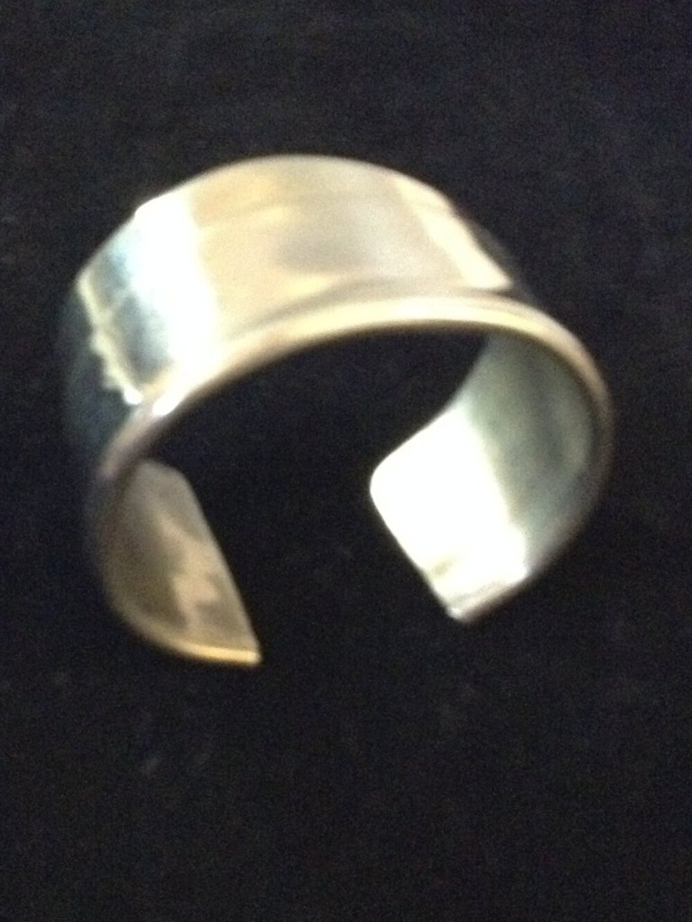VTG Artisan stainless/silver tone cuff Bangle Minimalist Contemporary Chic Heavy - Picture 4 of 5